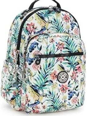 Kipling Seoul Large Laptop Backpack Cocktail Floral pattern. KI0451